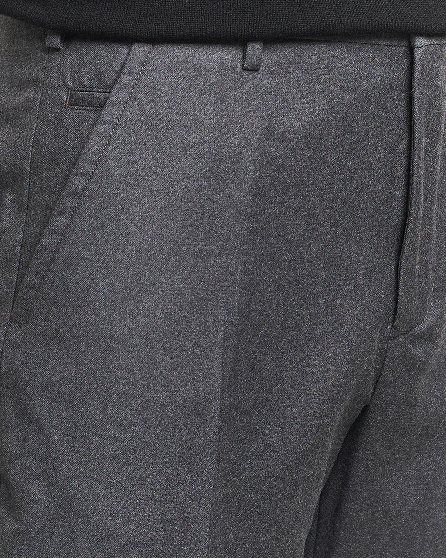 Herren | Hosen | Incotex | Regular Fit Flannel Trousers Grey