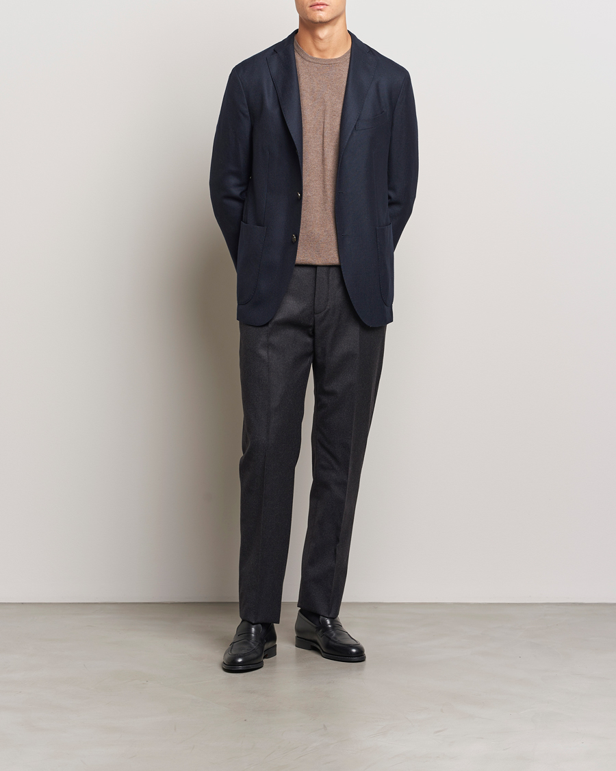 Herren | Hosen | Incotex | Regular Fit Flannel Trousers Charcoal