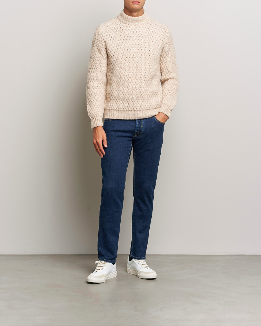 Herren | Jeans | Jacob Cohën | Nick Slim Fit Streatch Jeans Dark Blue