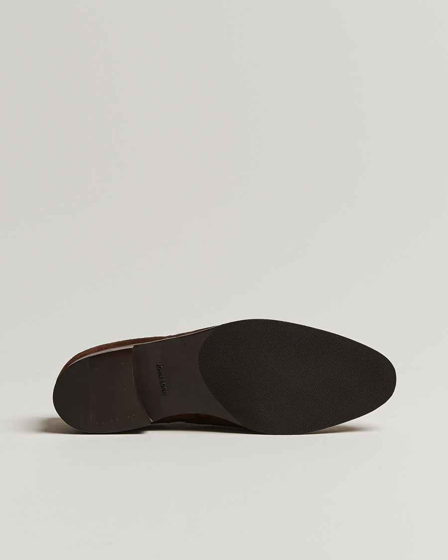 Herren | John Lobb City II Oxford Dark Brown Suede | John Lobb | City II Oxford Dark Brown Suede