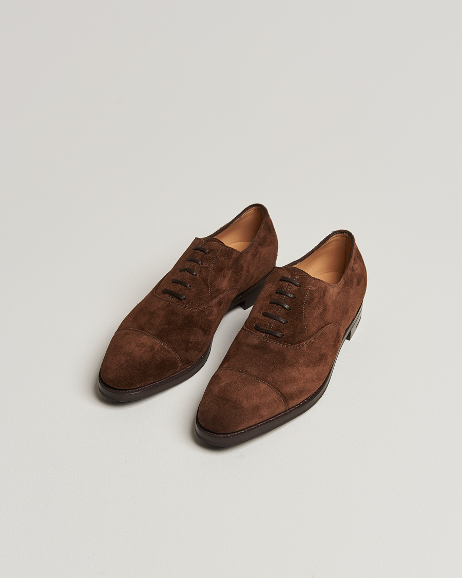 Herren | John Lobb City II Oxford Dark Brown Suede | John Lobb | City II Oxford Dark Brown Suede