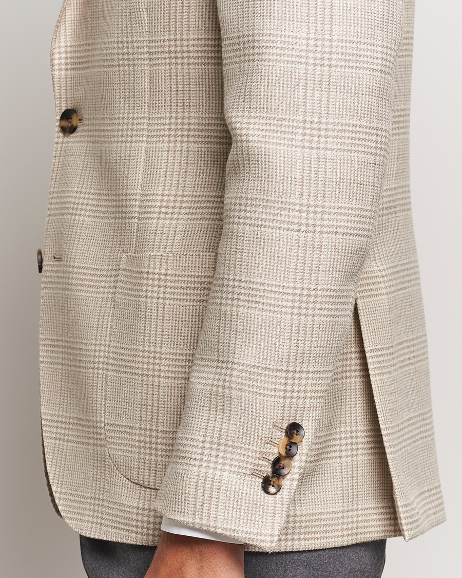 Herren | Sakkos | Lardini | Prince of Wales Wool Blazer Light Beige