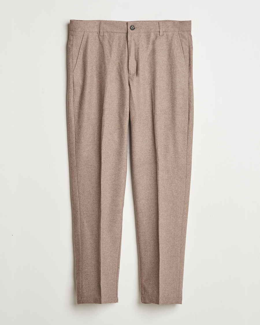 Herren | Hosen | LES DEUX | Como Reg Wool Pants Desert Taupe Melange