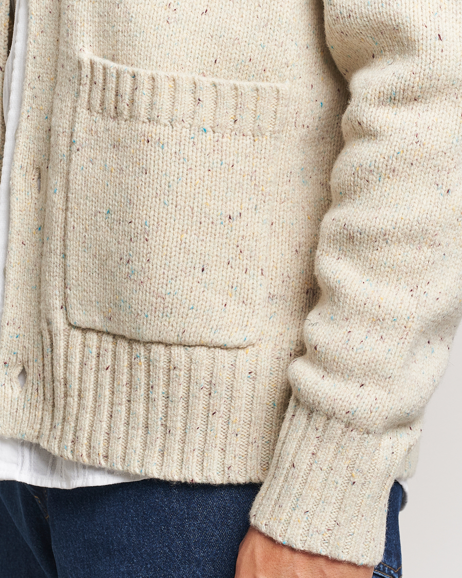 Herren | Pullover | LES DEUX | Gary Fleck Wool Cardigan Light Sand