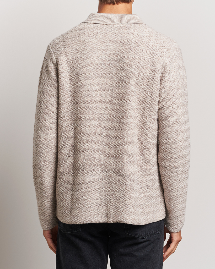 Herren | Pullover | LES DEUX | Finnegan Knit Shirt Oatmeal Melange