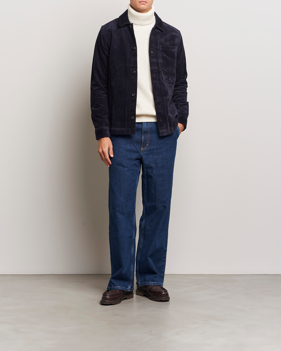 Herren | Hemden | LES DEUX | Layton Corduroy Overshirt Dark Navy