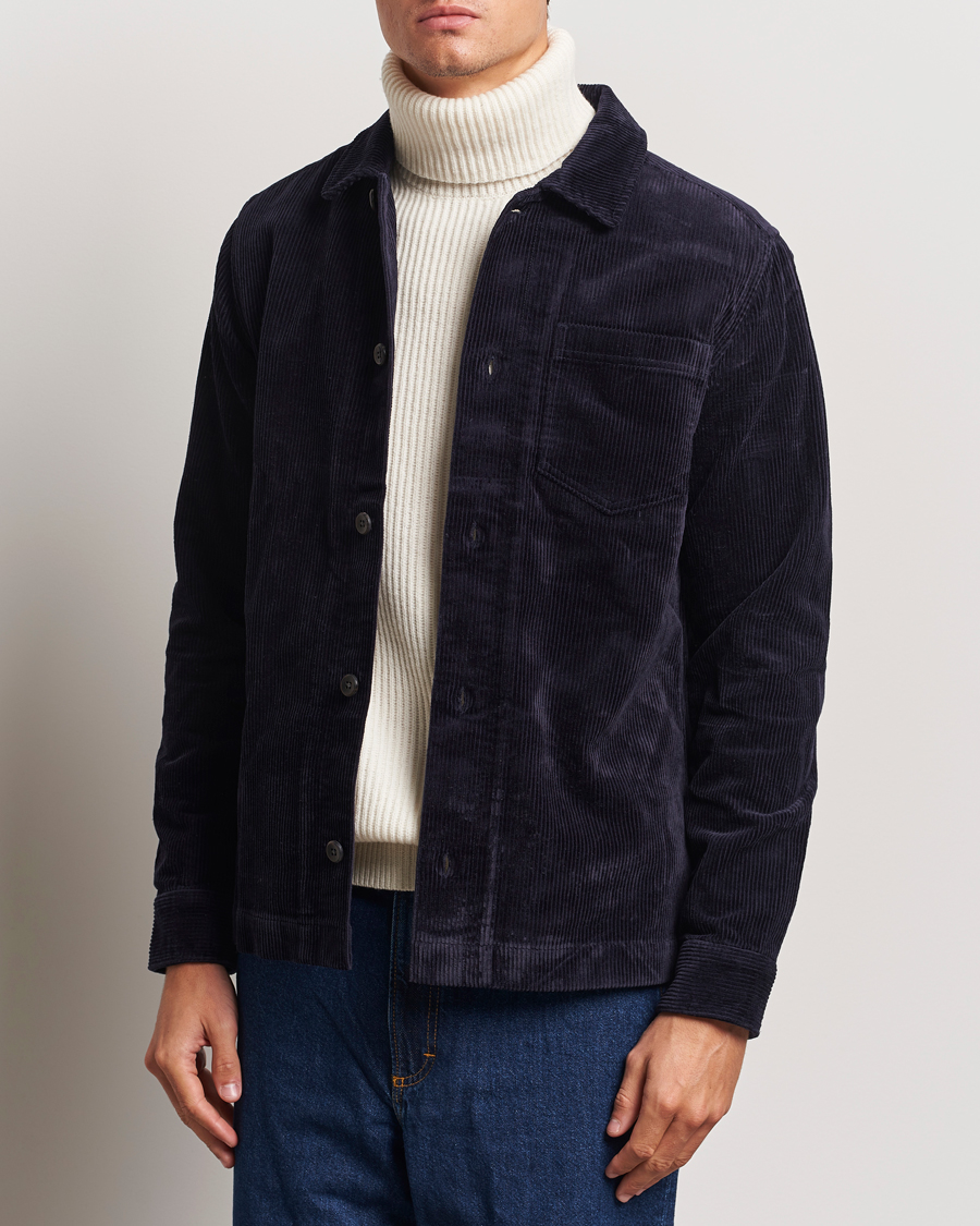 Herren | Hemden | LES DEUX | Layton Corduroy Overshirt Dark Navy