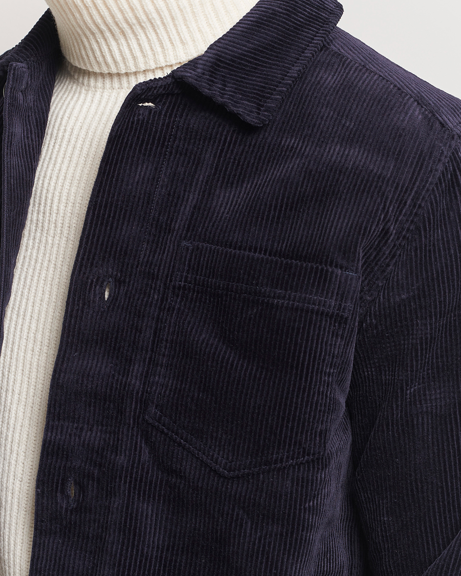 Herren | Hemden | LES DEUX | Layton Corduroy Overshirt Dark Navy