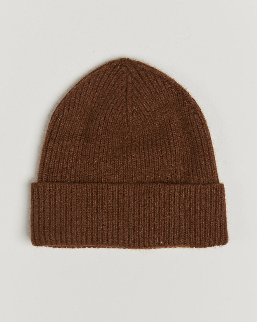 Herren | Mützen | Le Bonnet | Lambswool/Caregora Beanie Walnut