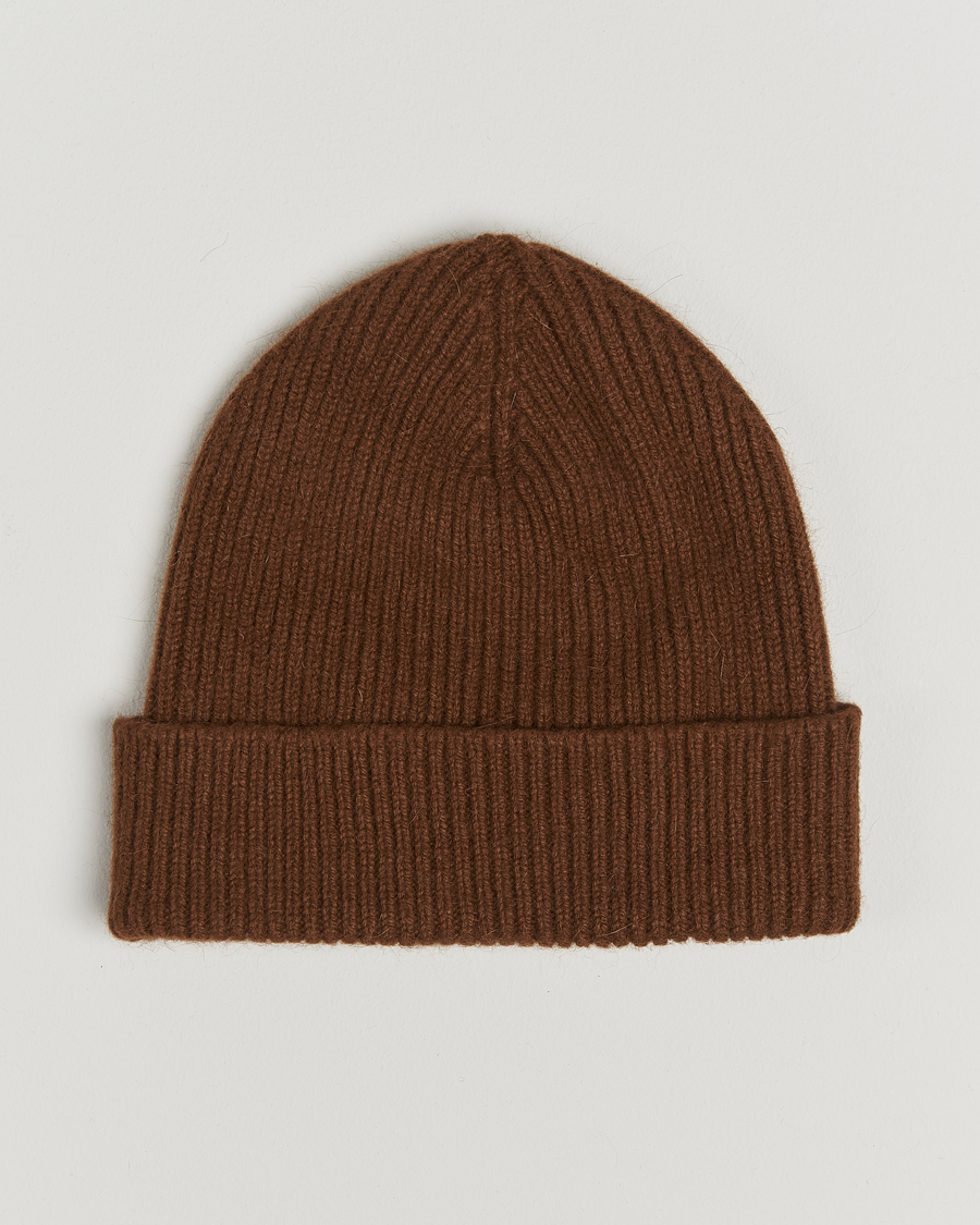Herren | Mützen | Le Bonnet | Lambswool/Caregora Beanie Walnut