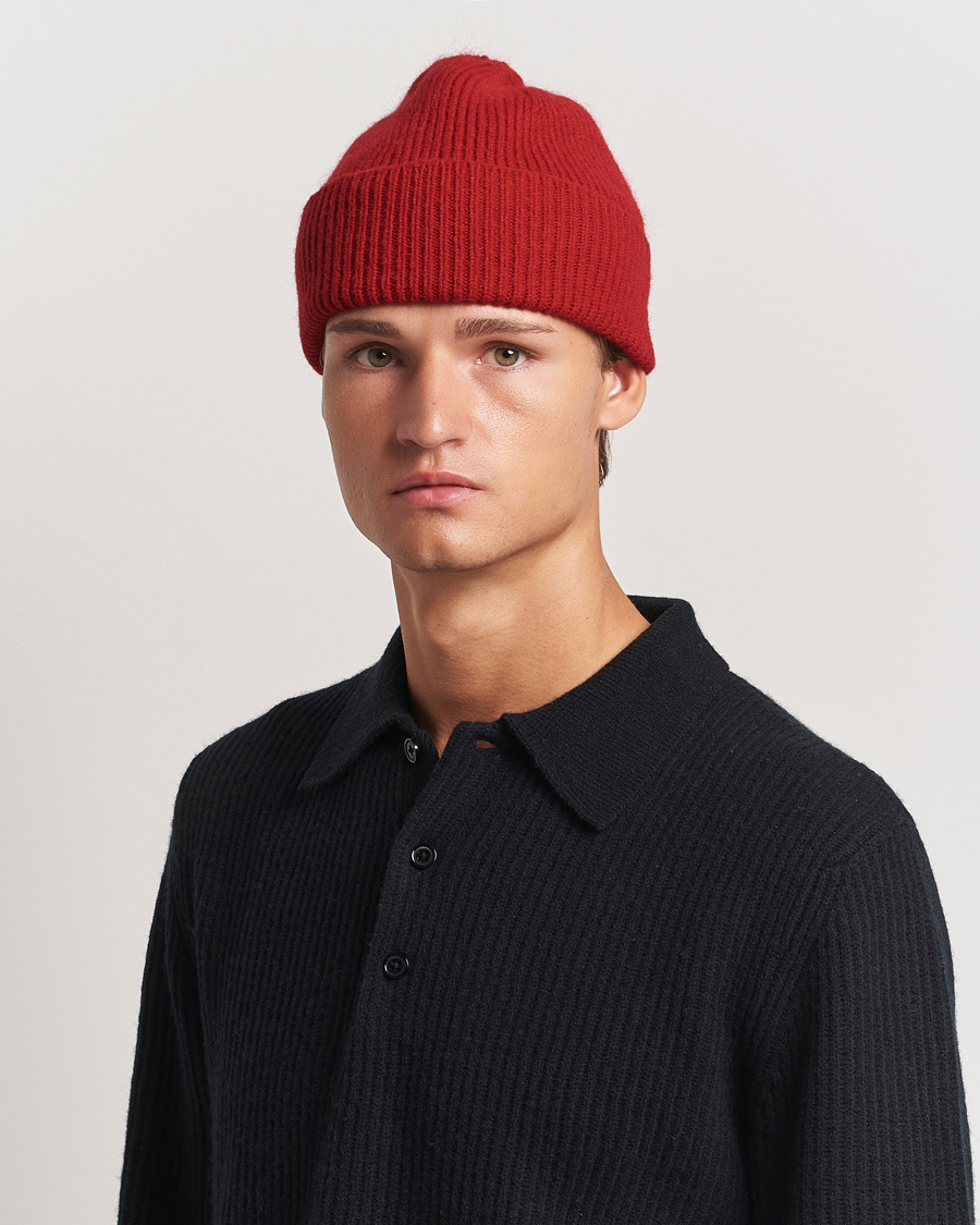 Herren | Le Bonnet Lambswool/Caregora Beanie Framboise | Le Bonnet | Lambswool/Caregora Beanie Framboise