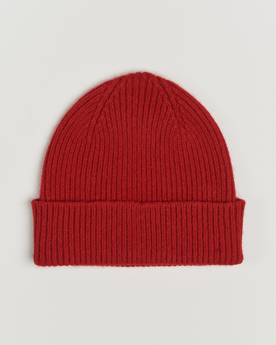 Herren | Le Bonnet Lambswool/Caregora Beanie Framboise | Le Bonnet | Lambswool/Caregora Beanie Framboise