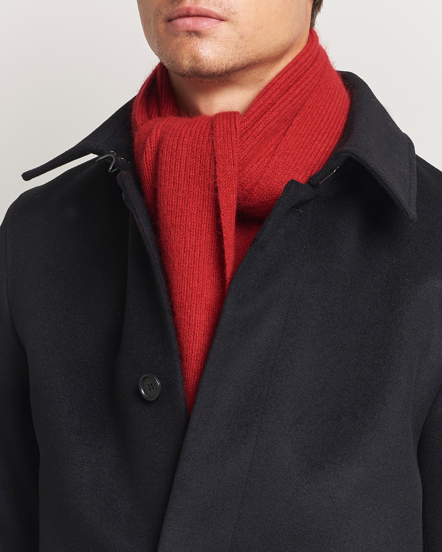 Herren | Schals | Le Bonnet | Lambswool/Caregora Scarf Framboise