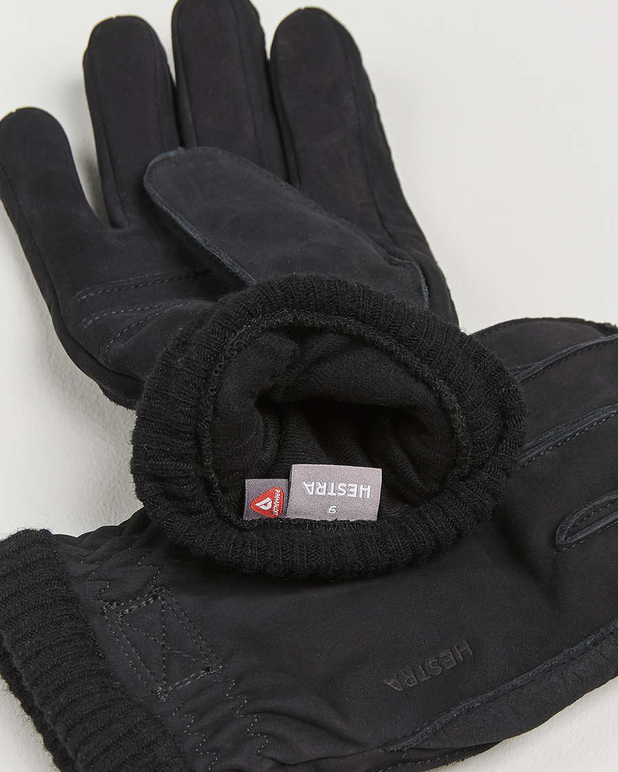 Herren | Hestra Joar Primaloft Lined Nubuck Glove Black | Hestra | Joar Primaloft Lined Nubuck Glove Black