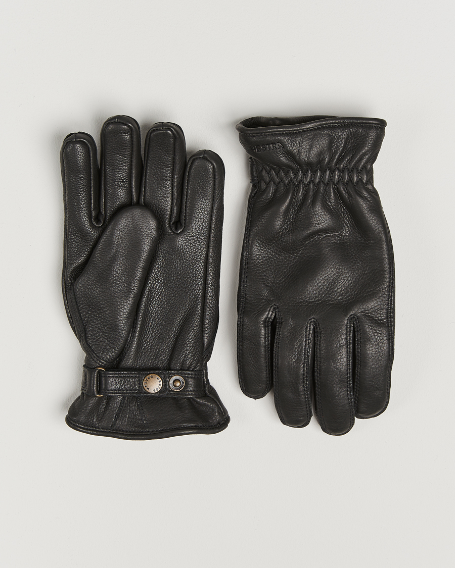 Herren | Handschuhe | Hestra | Burensvik Deerskin Wool Pile Glove Black