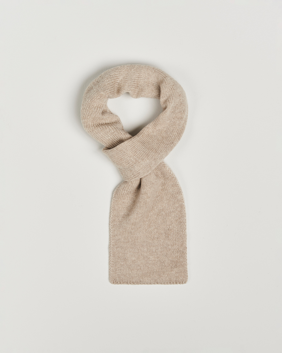 Herren | Piacenza Cashmere Short Loop Cashmere Scarf Light Beige | Piacenza Cashmere | Short Loop Cashmere Scarf Light Beige