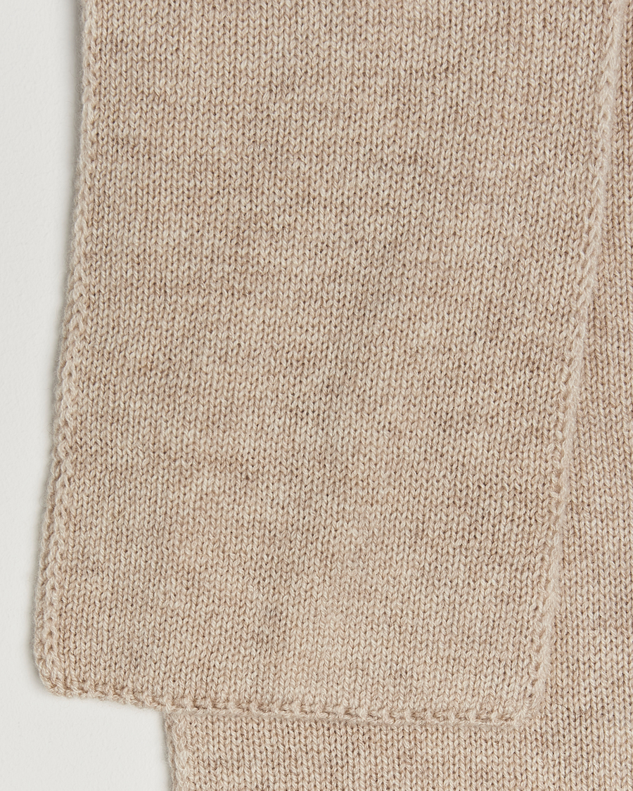 Herren | Piacenza Cashmere Short Loop Cashmere Scarf Light Beige | Piacenza Cashmere | Short Loop Cashmere Scarf Light Beige