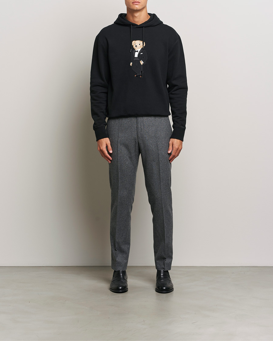 Herren | Pullover | Ralph Lauren Purple Label | Luxury Fleece Bear Hoodie Black