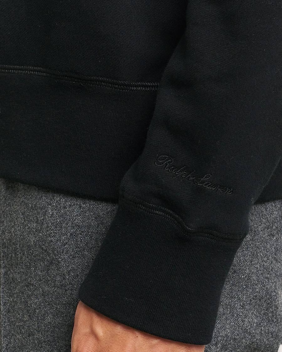Herren | Pullover | Ralph Lauren Purple Label | Luxury Fleece Bear Hoodie Black