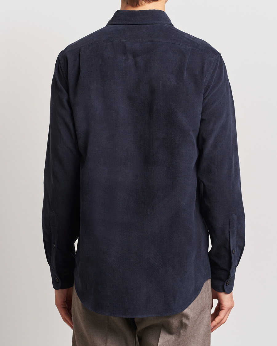 Herren | Hemden | Ralph Lauren Purple Label | Cotton/Cashmere Corduroy Overshirt Navy