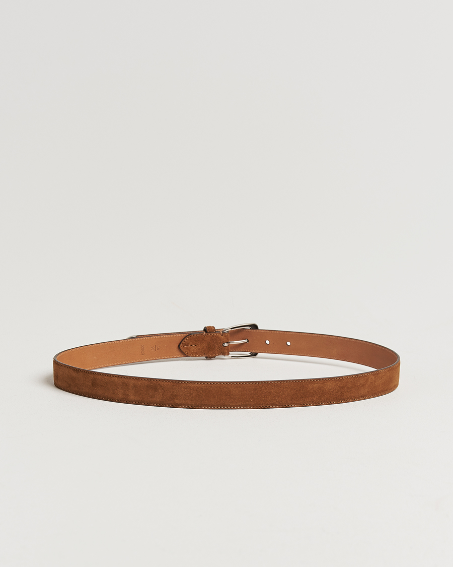 Herren | Ralph Lauren Purple Label Western Belt Brown Suede | Ralph Lauren Purple Label | Western Belt Brown Suede