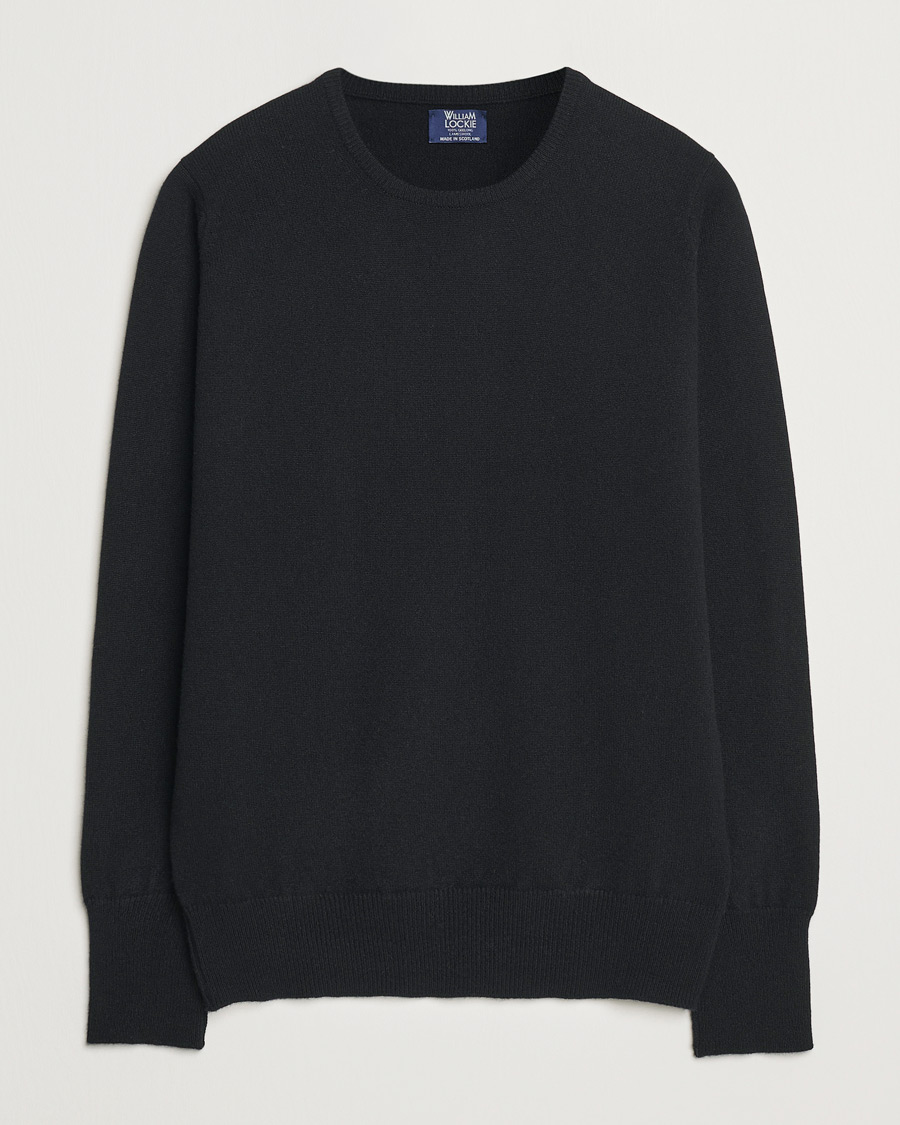 Herren | Pullover | William Lockie | Rob Lambswool Crewneck Black