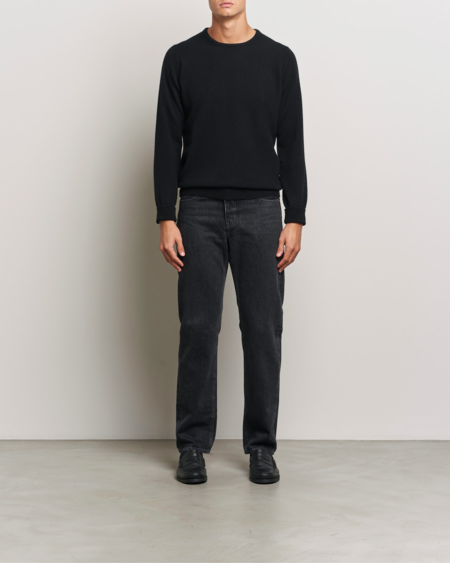 Herren | Pullover | William Lockie | Rob Lambswool Crewneck Black