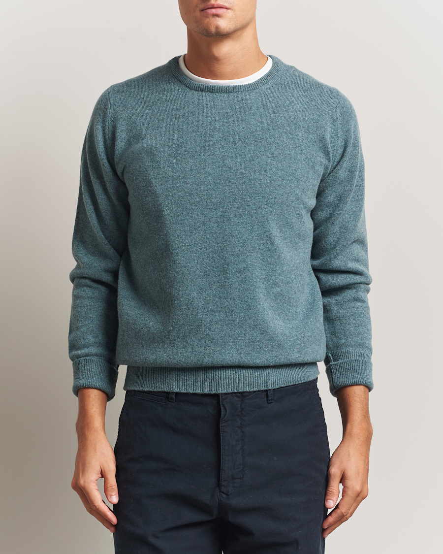 Herren | Pullover | William Lockie | Rob Lambswool Crewneck Caspian