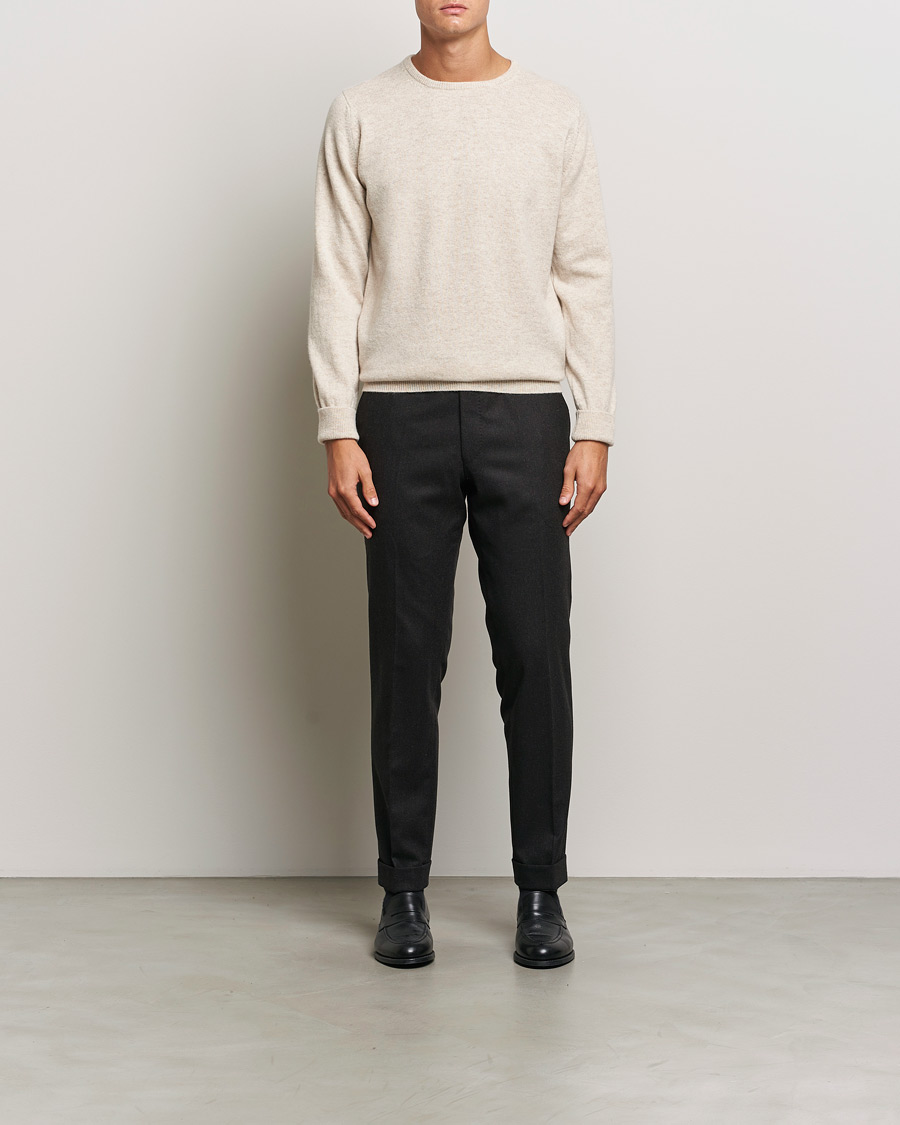 Herren | Pullover | William Lockie | Rob Lambswool Crewneck Linen