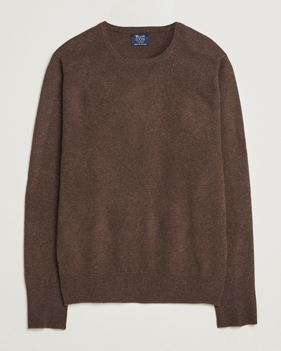 Herren | Pullover | William Lockie | Rob Lambswool Crewneck Mocha