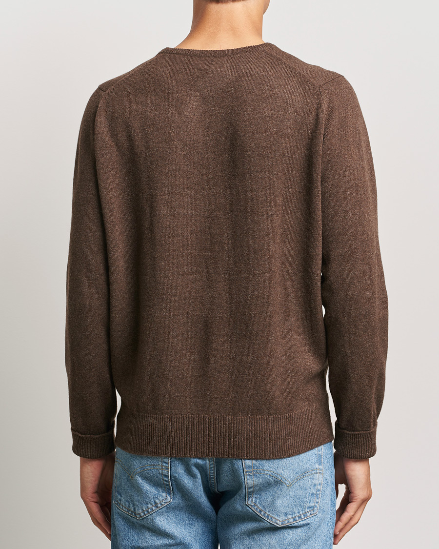 Herren | Pullover | William Lockie | Rob Lambswool Crewneck Mocha