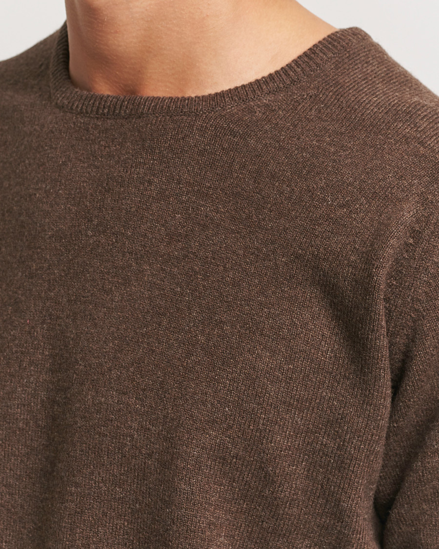 Herren | Pullover | William Lockie | Rob Lambswool Crewneck Mocha