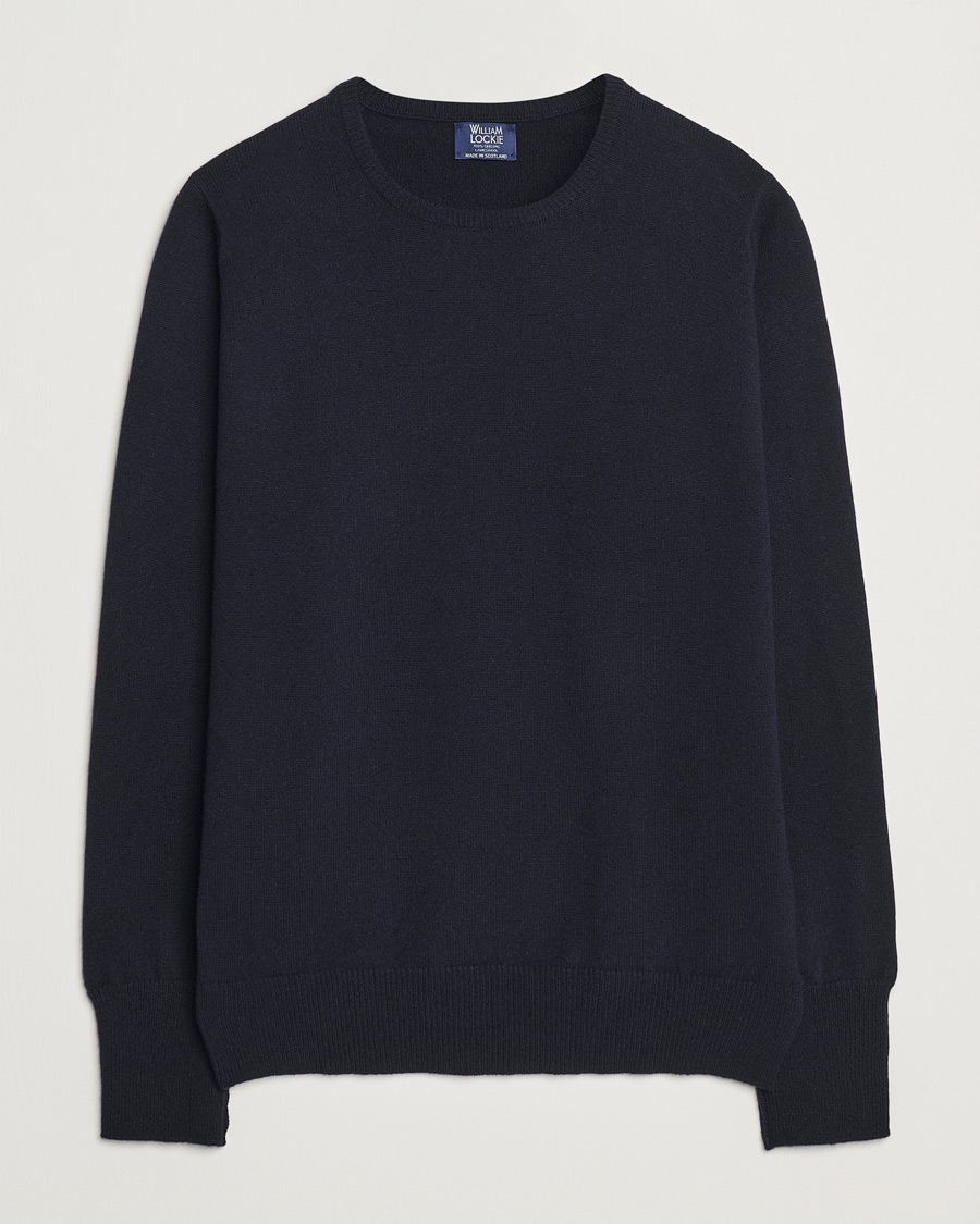 Herren | Pullover | William Lockie | Rob Lambswool Crewneck Navy