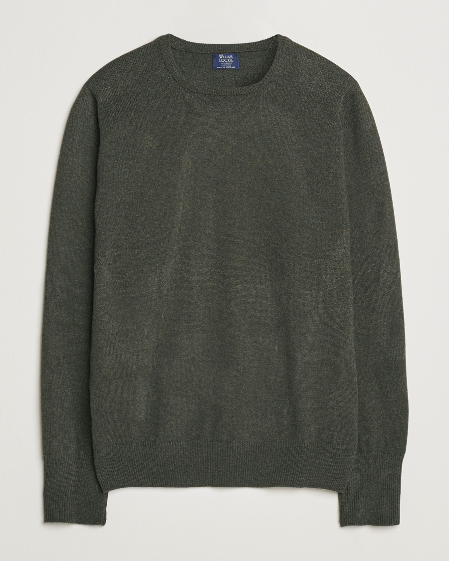 Herren | Pullover | William Lockie | Rob Lambswool Crewneck Seaweed