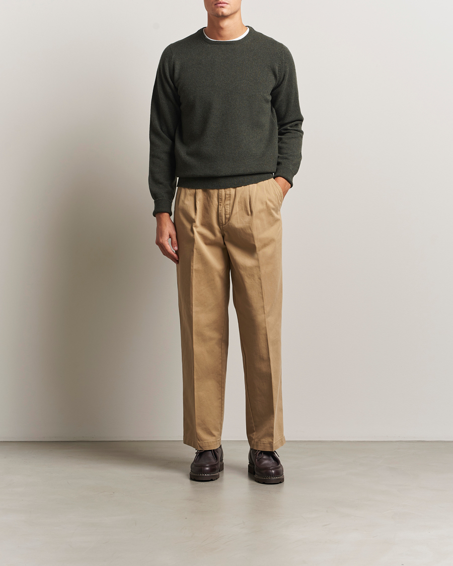 Herren | Pullover | William Lockie | Rob Lambswool Crewneck Seaweed