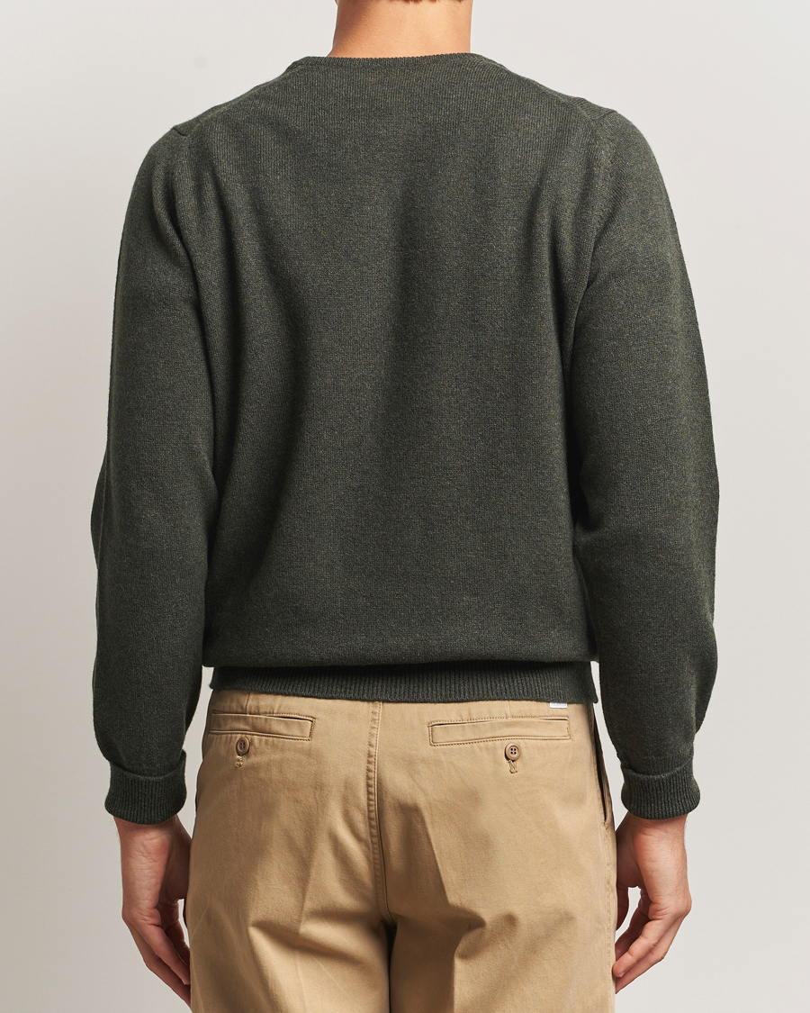 Herren | Pullover | William Lockie | Rob Lambswool Crewneck Seaweed