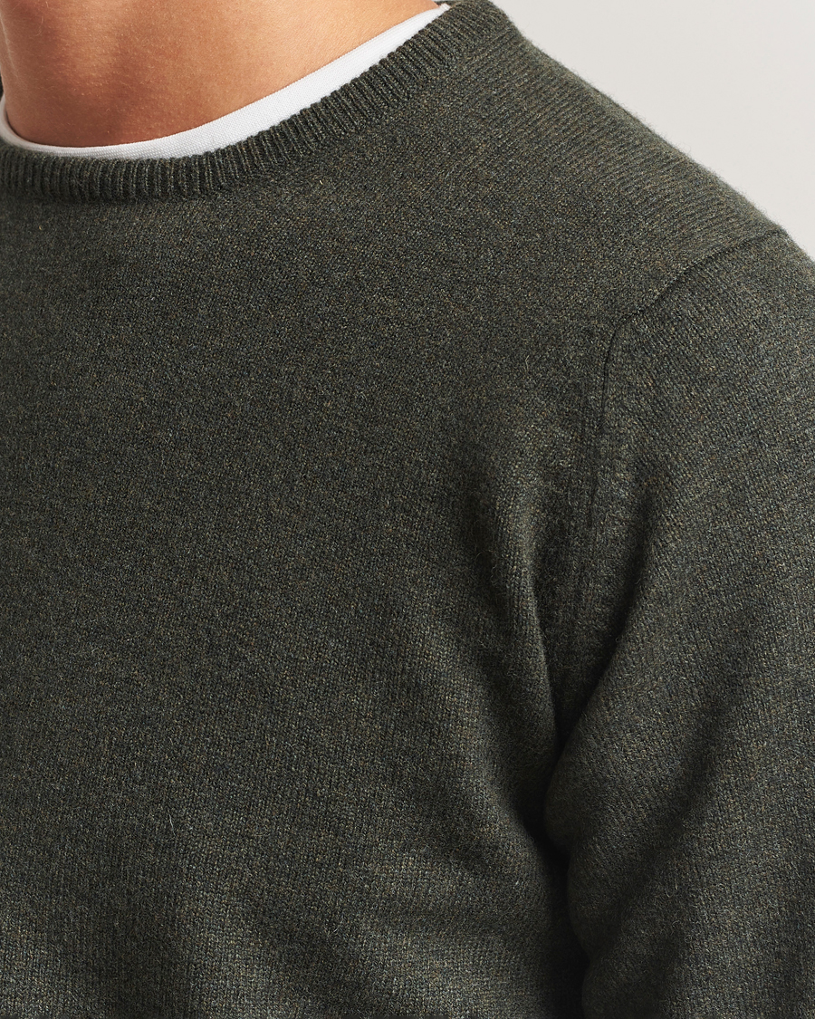 Herren | Pullover | William Lockie | Rob Lambswool Crewneck Seaweed
