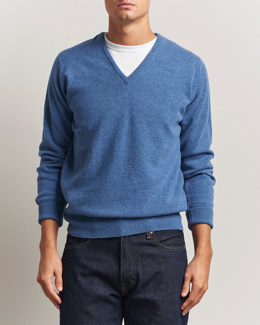 Herren | Pullover | William Lockie | Rob Lambswool V-Neck Clyde