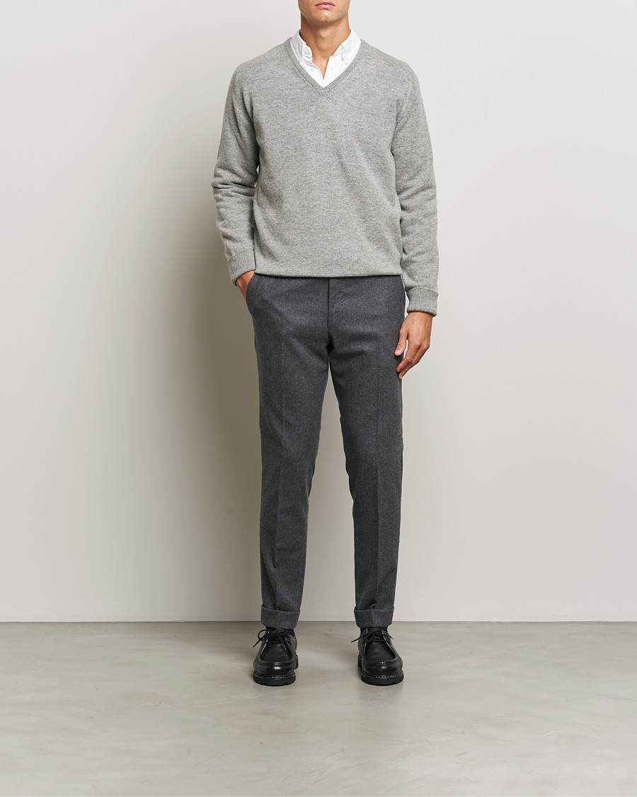 Herren | Pullover | William Lockie | Rob Lambswool V-Neck Flannel