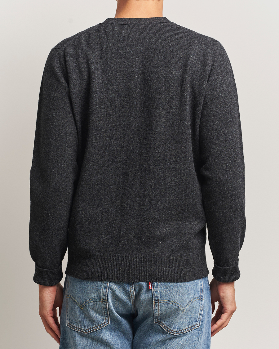 Herren | Pullover | William Lockie | Rob Lambswool Cardigan Charcoal