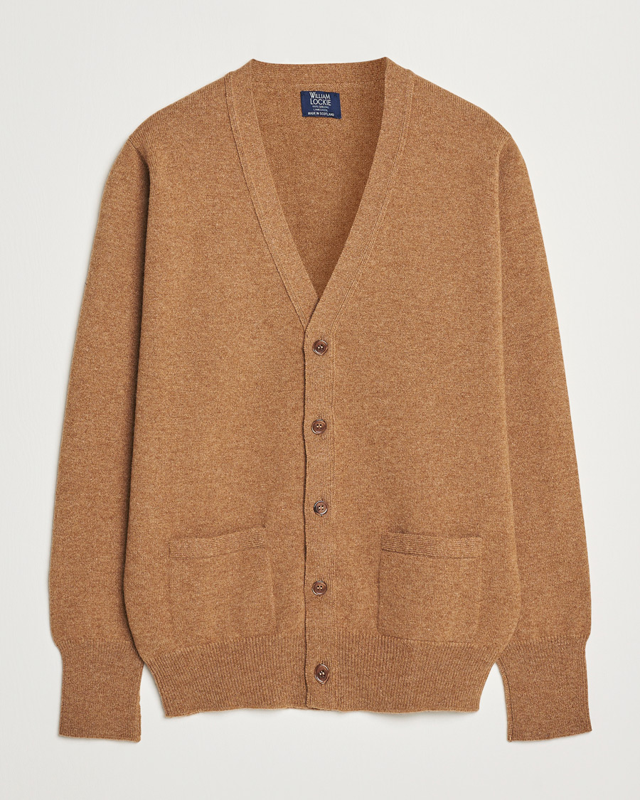 Herren | Pullover | William Lockie | Rob Lambswool Cardigan Driftwood