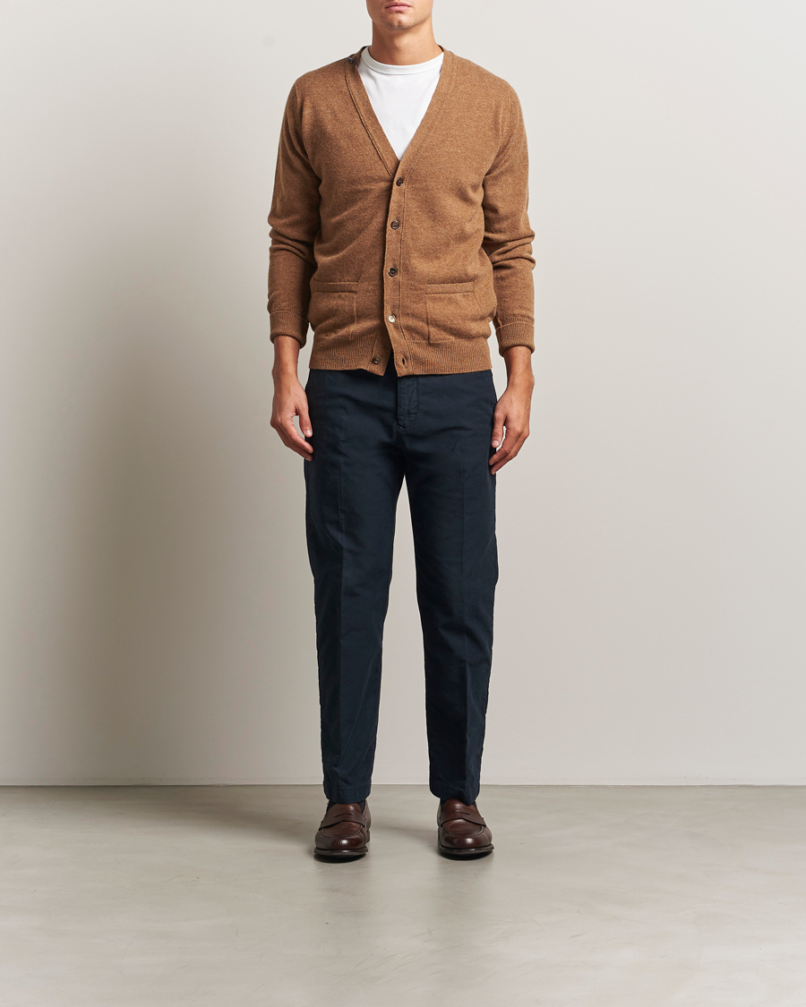 Herren | Pullover | William Lockie | Rob Lambswool Cardigan Driftwood