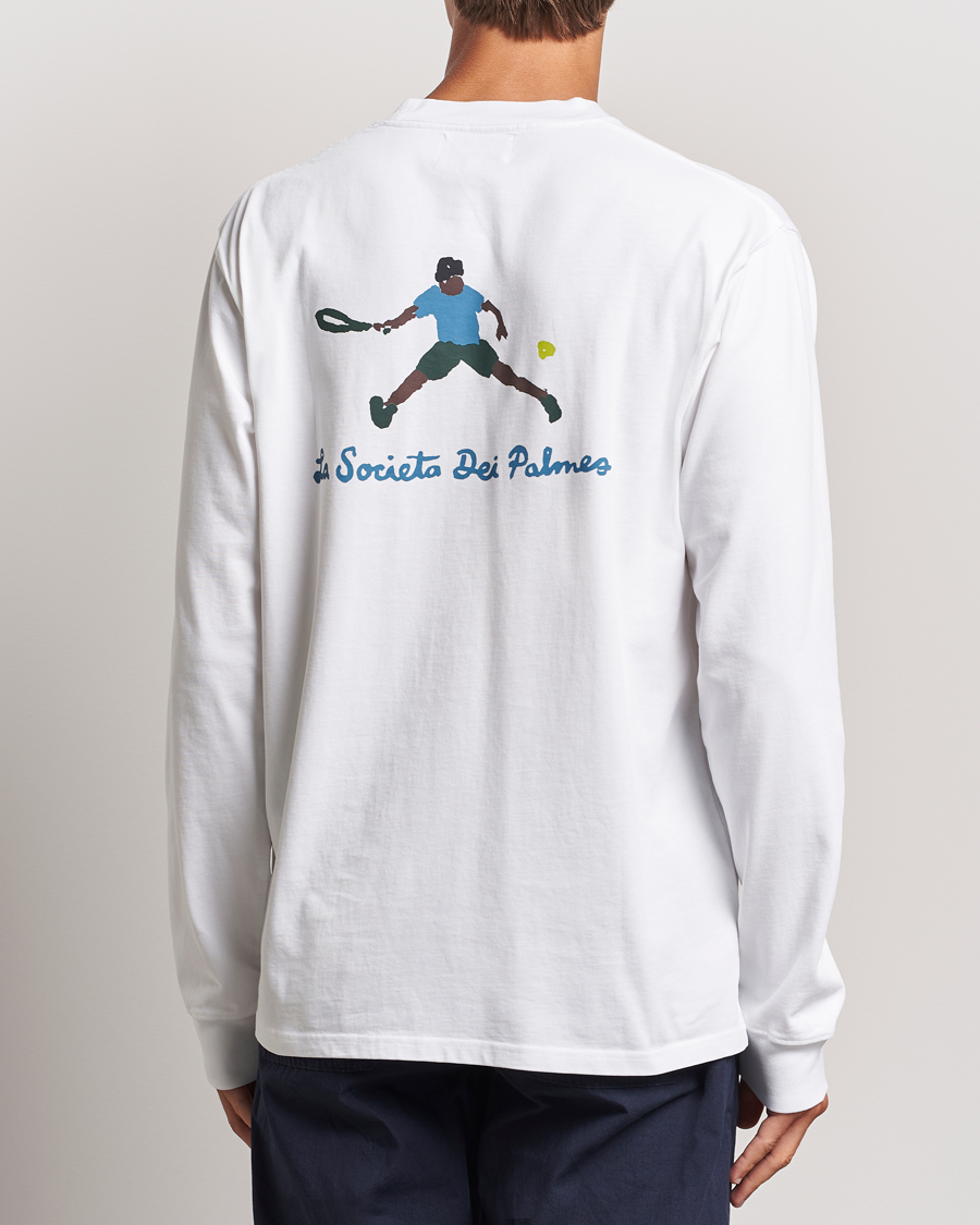 Herren | T-Shirts | Palmes | Societa Long Sleeve T-Shirt White