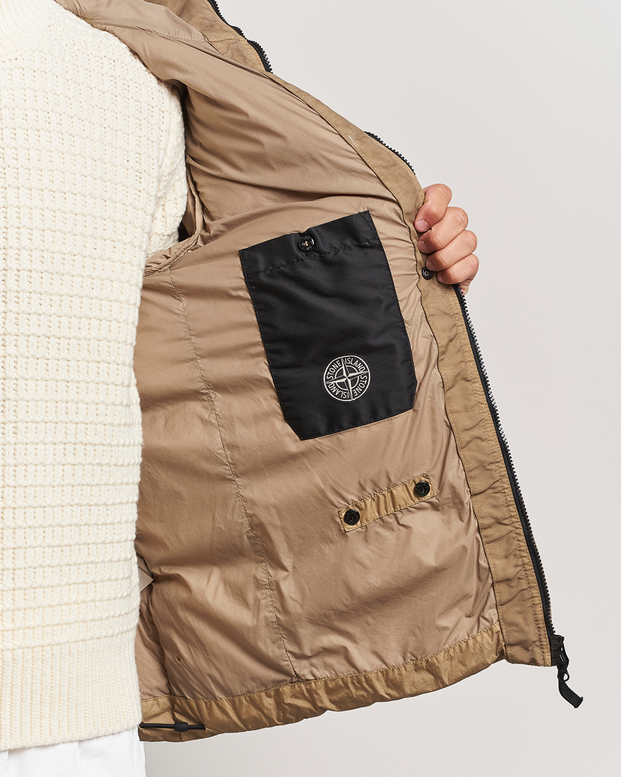 Herren | Jacken | Stone Island | Garment Dyed Recycled Nylon Down Hooded Jacket Biscuit