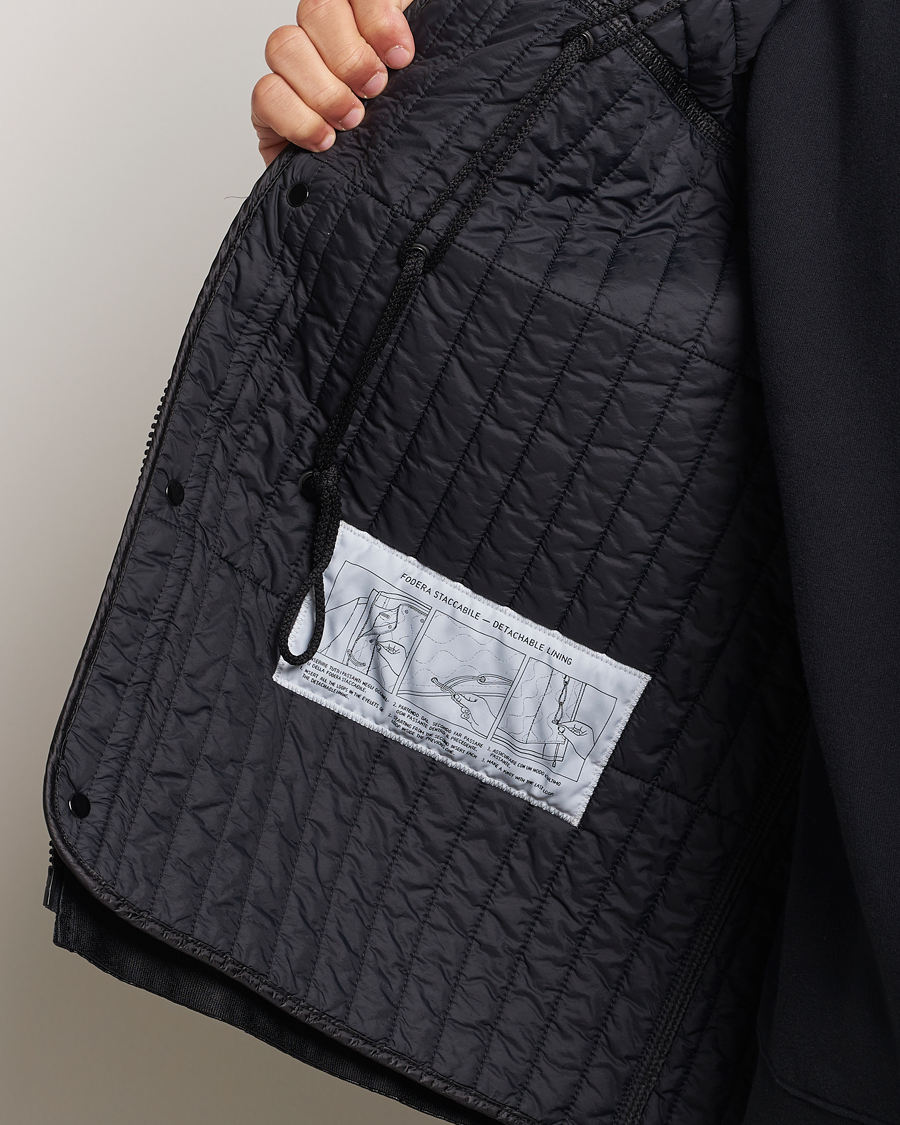 Herren | Jacken | Stone Island | Glass Cover-TC Garment Dyed Detach Vest Jacket Black