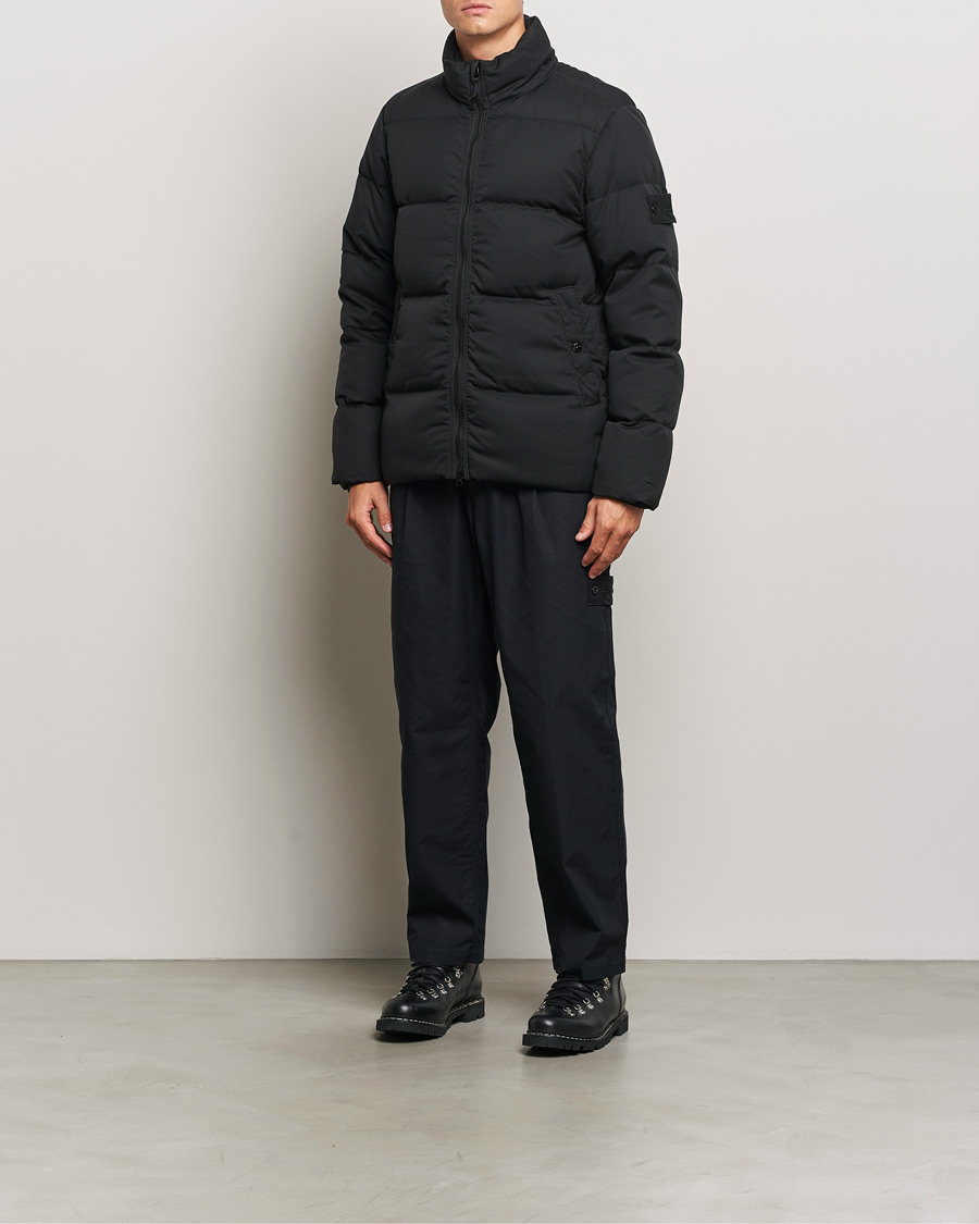 Stone Island Ghost Wool Twill Down Jacket Black