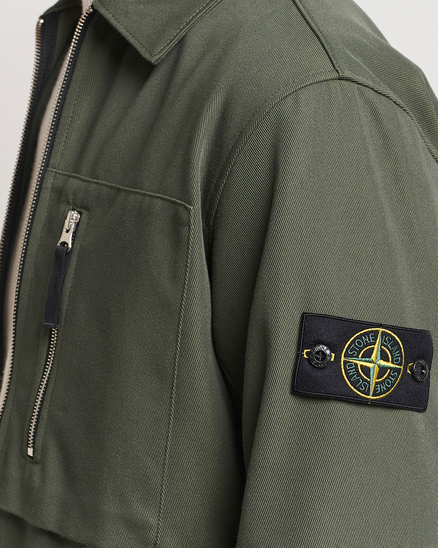 Herren | Hemden | Stone Island | Cotton Nylon Zip Overshirt Musk