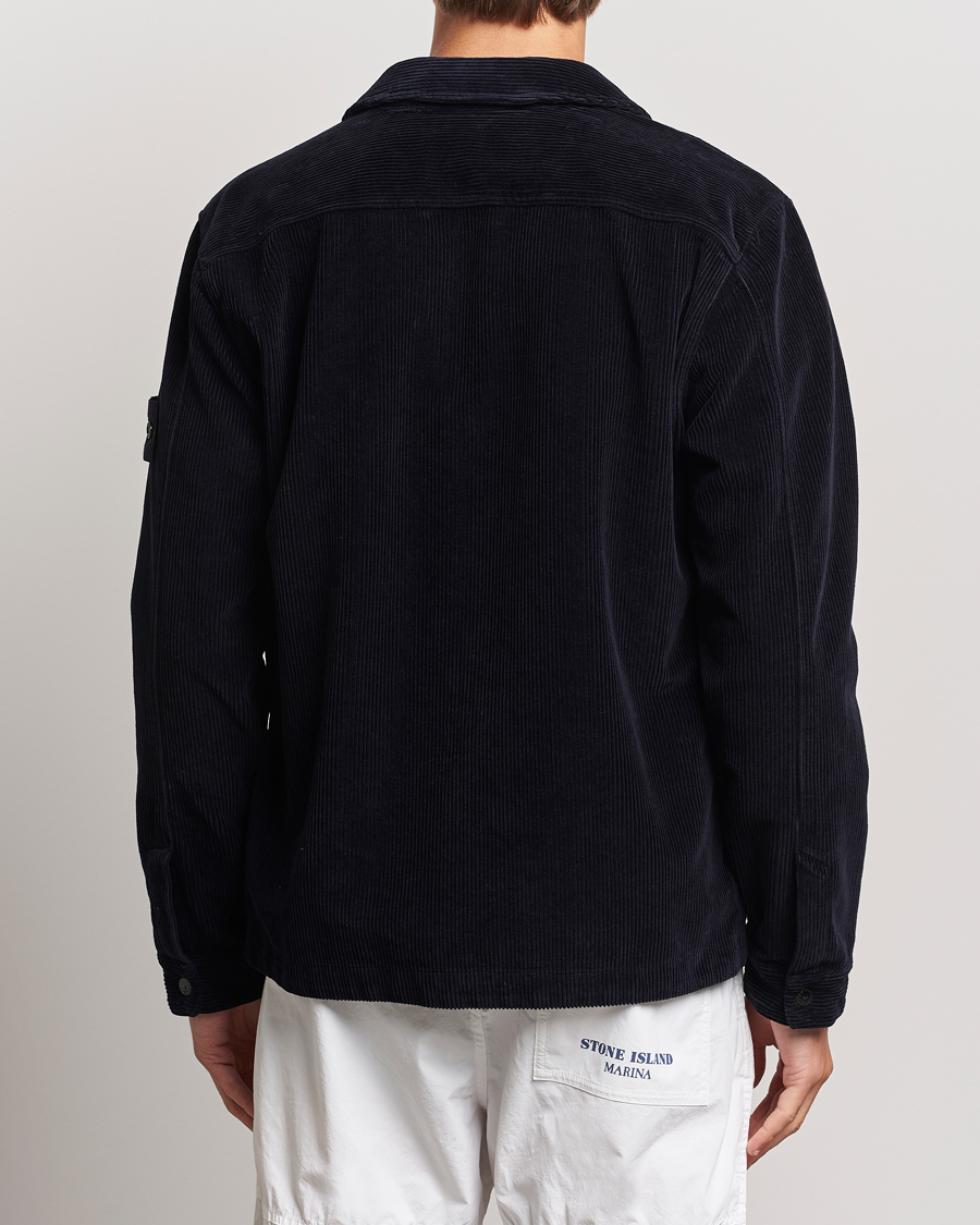 Herren | Hemden | Stone Island | Garment Dyed Corduroy Overshirt Navy Blue
