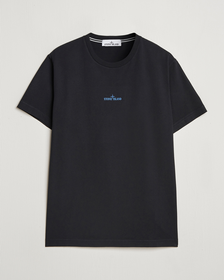 Herren | T-Shirts | Stone Island | Garment Dyed Jersey Logo T-Shirt Black