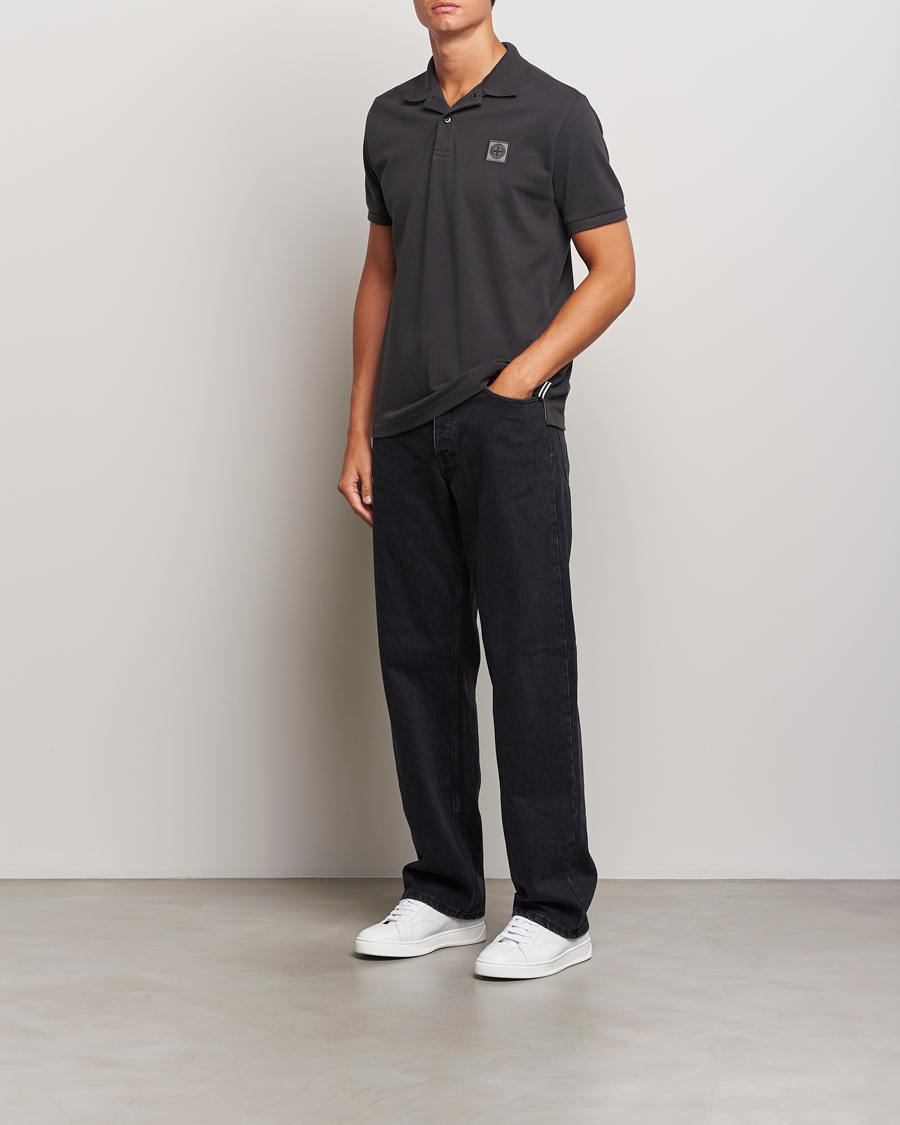 Herren | Poloshirts | Stone Island | Cotton Pique Polo Lead Grey